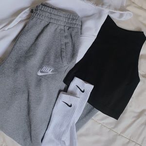 Gray Nike sweatpants